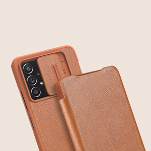 Nillkin Qin leather holster case for Samsung Galaxy A73 brown