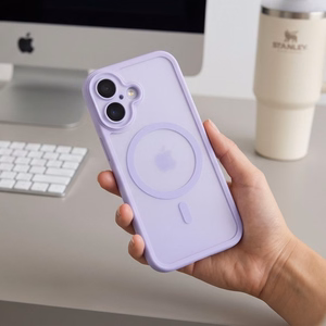 Tech-Protect MagPeak MagSafe CC  iPhone 17 kuori, matta violetti