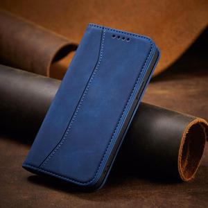 Magneetti Fancy Case tapauksessa iPhone 14 Plus flip kansi lompakko jalusta sininen