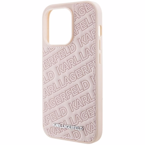 Karl Lagerfeld Quilted K Pattern Suojakuori iPhone 15 Pro Maxille - vaaleanpunainen