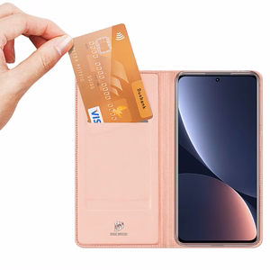 Dux Ducis Skin Pro Suojakuori Xiaomi 13 Pro läppäkotelo korttiLompakko jalusta vaaleanpunainen