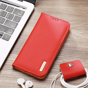Dux Ducis Hivo Nahka Flip Cover Aitoa nahkaa Lompakko korteille ja asiakirjoille iPhone 14 Pro Max Ruskea