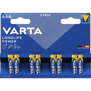 VARTA alkaliparisto R3 (AAA) Longlife Power 8 kpl