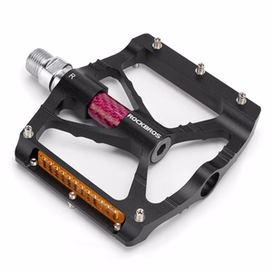 Rockbros K307PT alumiiniset alustapolkimet heijastimilla – mustat