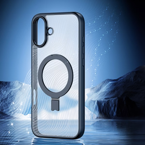 Dux Ducis Aimo Mag kotelo MagSafella ja jalustalla iPhone 16 - musta