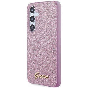 Guess Glitter Script case for Samsung Galaxy S24 - purple
