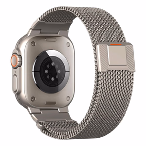 Tech-Protect Milano Vanguard -ranneke Apple Watchille (44 / 45 / 46 / 49 mm) - Titanium