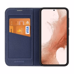 Dux Ducis Skin X2 Suojakuori Samsung Galaxy S23+ läppäkotelo lompakko jalusta sininen