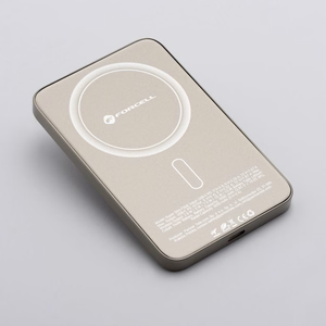 Varavirtalähde yhteensopiva MagSafen kanssa Forcell F-Energy SuperSlim F5K8 QC4.0 PD3.0 15W 5000 mAh titaaniaavikon värinen