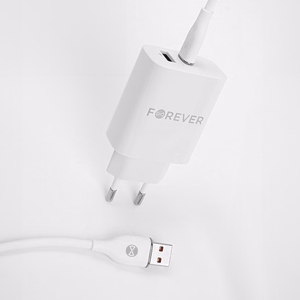 Forever kaapeli USB - USB-C 1,0 m 6A valkoinen