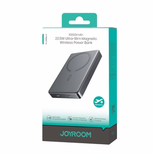 Joyroom JR-PBM08 Pro 22,5 W 10000 mAh varavirtalähde langattomalla latauksella ja 2 x USB-C-liitännällä – harmaa