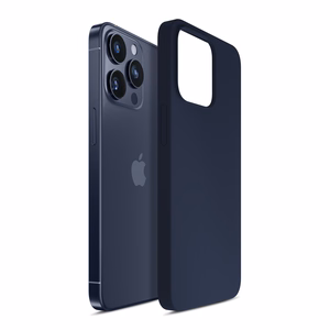 3mk Silikoninen Suojakuori iPhone 16 Pro Max:lle - Navy Blue
