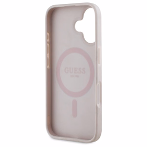 Guess GUHMP16SP4ROPEMCP iPhone 16 6.1" Vaaleanpunainen/Vaaleanpunainen Kova Suojakuori 4G Flowers Print MagSafe