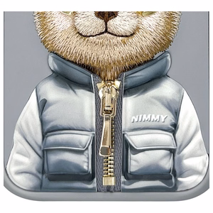NIMMY Suojakuori COOL&CUTE 2.0 Karhu iPhone 15 Pro Max:lle harmaa