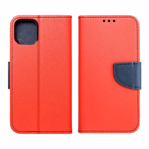 Flip-suojakuori Samsung A37:lle Fancy Book punainen / laivastonsininen