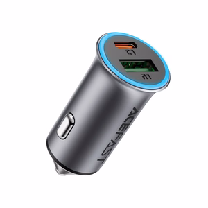 Acefast B16 autolaturi 95 W USB-C/USB-A harmaa