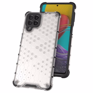 Honeycomb tapauksessa panssaroitu kansi geelirunko Samsung Galaxy M53 5G läpinäkyvää