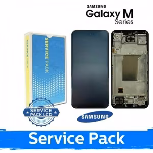 LCD-näyttö Samsung M356 M35 5G musta kehyksellä (Service Pack)