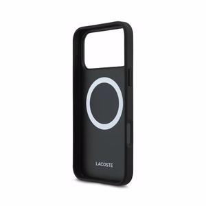 Case Lacoste PVC Petit Pique Semi Wrap Embossed MagSafe Apple iPhone 18 Pro black