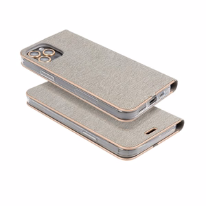 LUNA Book Gold -suojakuori Xiaomi Redmi Note 15 Pro Plus 5G:lle, hopea