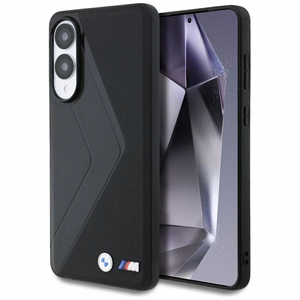 BMW Nahkainen Oversized Stripes MagSafe Suojakuori Samsung Galaxy S25 Edge:lle - Musta