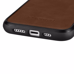 iCarer Nahka Öljyvaha Aitoa nahkaa Kotelo iPhone 14 Plus (MagSafe yhteensopiva) Ruskea (WMI14220719-BN)