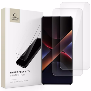 Tech-Protect Hydroflex Fit+2-Pack hydrogeelifolio Xiaomi Redmi Note 14 Pro 5G / 14 Pro+ 5G / Poco X7 5G:lle - läpinäkyvä