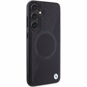 BMW BMHMS24S23RTPK S24 S921 musta/musta kovakuori Signature Leather Half Textured & Circle MagSafe