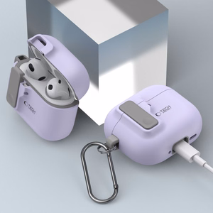 Tech-Protect Slim Hook Case for AirPods 4 - Purple