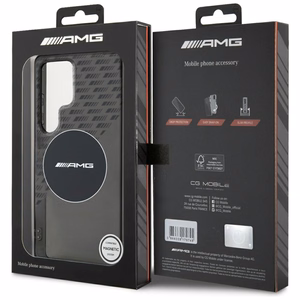 AMG läpinäkyvä Rhombs MagSafe Suojakuori Samsung Galaxy S25 Ultralle - musta