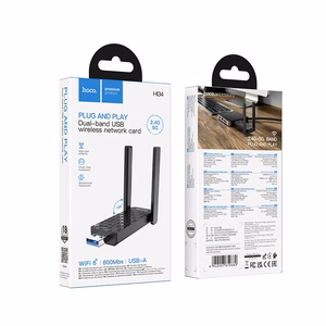 USB Wi-Fi adapter Hoco HI34 Wi-Fi6 black