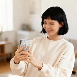 Tech-Protect Wallet -suojakuori Samsung Galaxy A57 5G:lle värikäs kukkakuvio