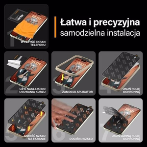 PanzerGlass Ultra-Wide Fit karkaistu lasi asennustyokalulla iPhone 15 Plus
