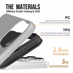 Perfectionists Triangle Mag suojakuori iPhone 16 Pro Max hopeinen