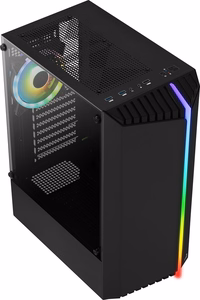 Aerocool Bionic musta Midi Tower tietokonekotelo