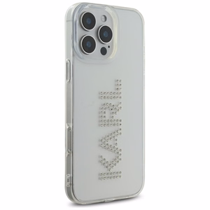 Karl Lagerfeld IML Rhinestones Logo iPhone 16 Pro Suojakuori - Läpinäkyvä