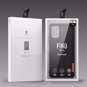 Dux Ducis Fino kotelo päällystetty nylon materiaalia Samsung Galaxy A03s musta