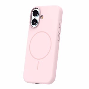 Silikoninen Thin Mag -suojakuori iPhone 17 6,3":lle vaaleanpunainen
