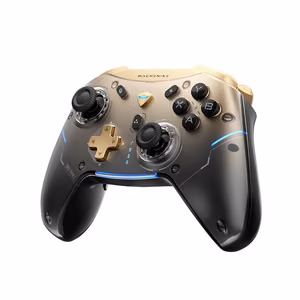 Machenike G5Pro Flagship Wireless Game Controller with Gyroscope and Button Mapping - Black and Gold