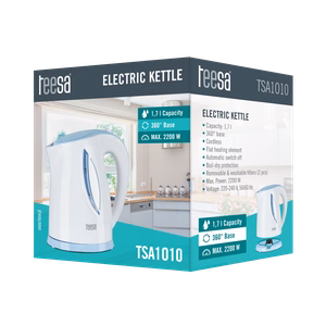 TEESA-vedenkeitin, 2200 W, 1,7 l, valkoinen