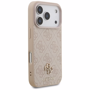 Guess 4G Small Classic Logo MagSafe -suojakuori iPhone 18 Pro / 17 Pro – vaaleanpunainen