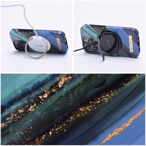 Suojakuori iPhone 15 PLUS:lle Forcell F-Protect Mirage yhteensopiva MagSafe jade marble
