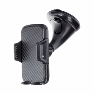 Auton puhelimen pidike Forcell F-Grip Carbon HT1 tuulilasi- / kojetaulukiinnitykseen musta