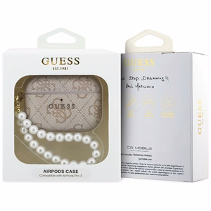 Guess 4G Pearl Strap suojakuori AirPods Pro 3 vaaleanpunainen