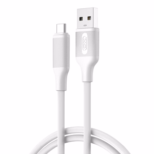 Valkoinen XO NB265 USB-A–USB-C-kaapeli, 1 m