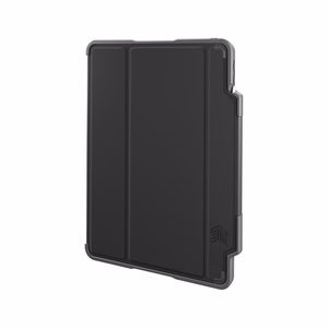 STM Dux Plus kestava MIL-STD-810G suojakuori Apple Pencil-pidikkeella iPad Air 11 M3 2025 / M2 2024 / iPad Air 10.9 5-4 gen 2022-2020:lle, musta
