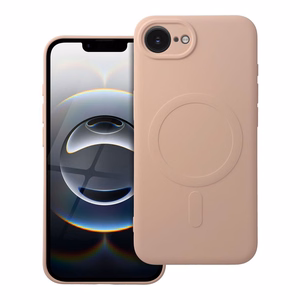 Silikoninen Mag Cover iPhone 16e:lle yhteensopiva MagSafen kanssa vaaleanpunainen