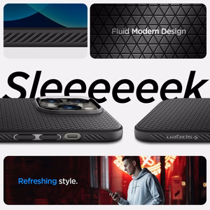 Spigen Liquid Air iPhone 14 Pro kotelo - Matta musta