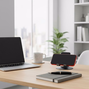 Pöytäteline puhelimelle ja tabletille taitettava Forcell F-Grip Fold Stand 3 360 harmaa
