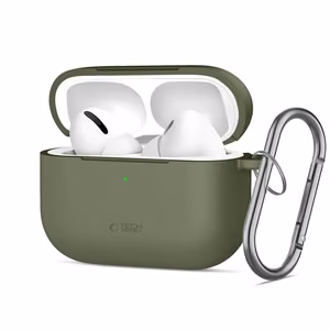 Tech-Protect Silikoninen Hook Suojakuori AirPods Pro:lle - Oliivi